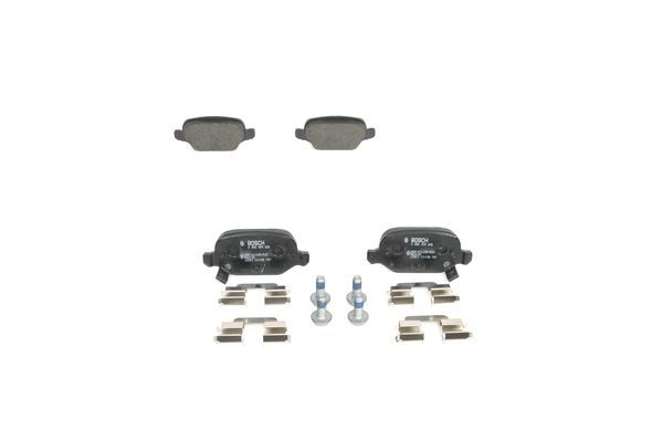 BOSCH 0986494935 Disc Brake Pad Set Rear Low-Metallic Fits Fiat Panda Panda Van