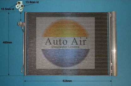 Auto Air 16-6107 A/C Air Con Condenser Air Conditioning With Dryer For BMW X5 X6