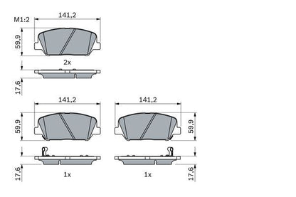 BOSCH 0986494979 Disc Brake Pad Set Front Fits Hyundai Genesis Kia Optima
