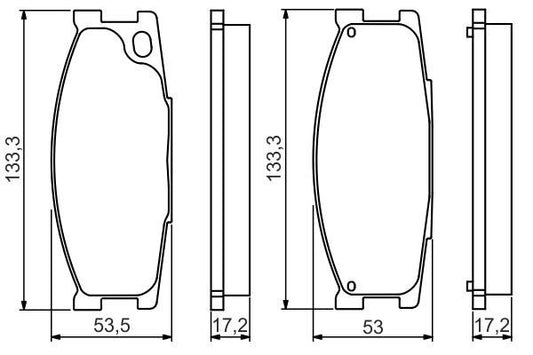 BOSCH 0986495130 Brake Pad Set Low-Metallic With Mounting Manual Fits MITSUBISHI