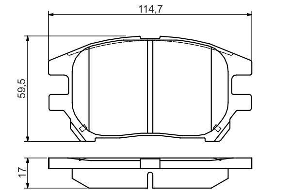 BOSCH 0986495140 Brake Pad Set Front Low-Metallic Fits Lexus RX Toyota Harrier