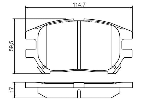 BOSCH 0986495140 Brake Pad Set Front Low-Metallic Fits Lexus RX Toyota Harrier