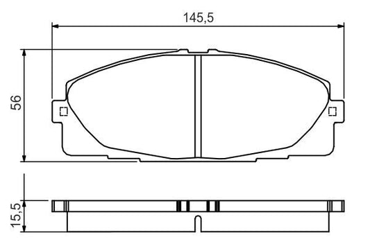 BOSCH 0986495152 Disc Brake Pad Set Front Fits Toyota Hiace HiAce / Commuter