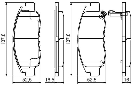 BOSCH 0986495153 Brake Pad Set For Disc Front Low-Metallic Fits Honda CR-V