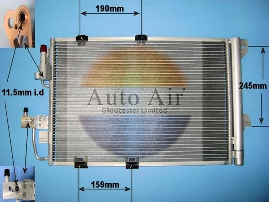 Auto Air 16-1245 Air Conditioning Condenser Fits Vauxhall Astra Astravan Zafira