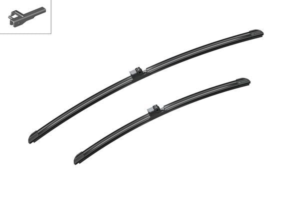 2 x BOSCH AEROTWIN A453S Flat Wiper Blades (Pair) 600/450mm Length Fits BMW