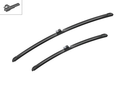 2 x BOSCH AEROTWIN A453S Flat Wiper Blades (Pair) 600/450mm Length Fits BMW