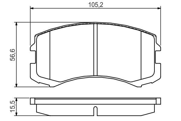 BOSCH 0986495158 Brake Pad Set Low-Metallic With Mounting Manual Fits MITSUBISHI
