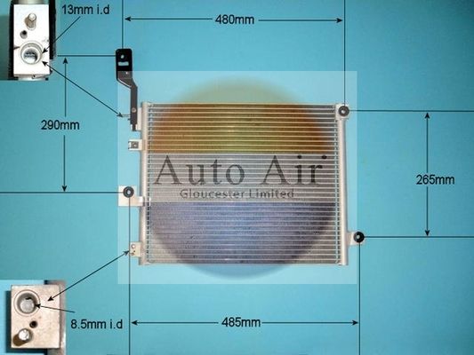 AUTO AIR 16-1362 Air Condenser A/C Air Conditioning Fits Hyundai Amica / Atoz