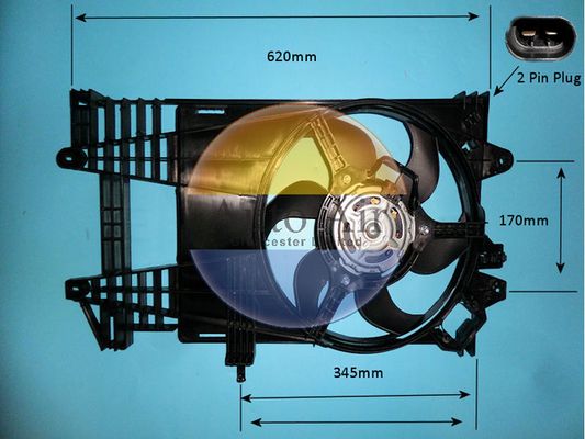 AUTO AIR 05-1298 Radiator Fan Electric Motor Centre Fits Fiat Idea Punto