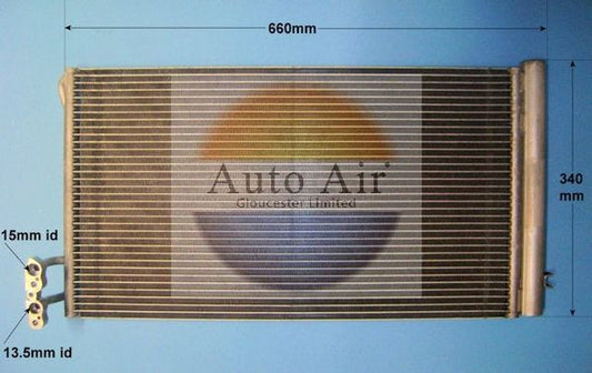 Auto Air 16-1065 A/C Air Con Condenser Air Conditioning Fits Alpina BMW