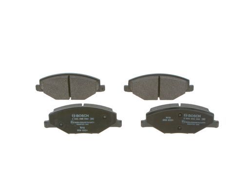 BOSCH 0986495390 Brake Pad Set For Disc Front Low-Metallic Fits VW Polo