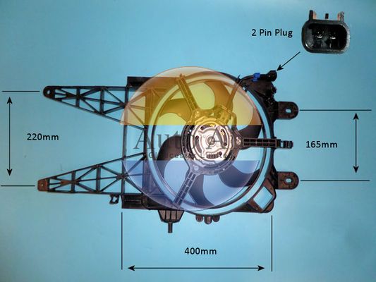 AUTO AIR 05-1328 Radiator Fan Electric Motor Centre Cooling Fits Fiat Punto
