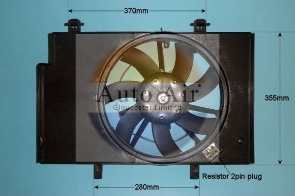 AUTO AIR 05-1262 Radiator Fan Electric Motor Centre Fits Ford B-Max Fiesta
