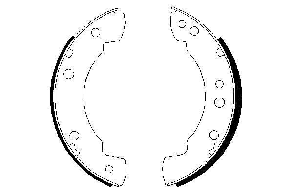 BOSCH 0986487232 Brake Shoe Set Rear 45mm Width Braking System Fits Ford Transit