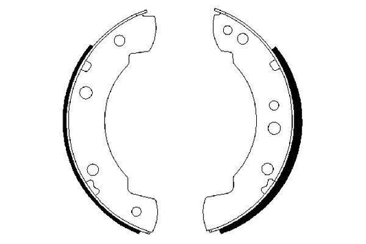 BOSCH 0986487232 Brake Shoe Set Rear 45mm Width Braking System Fits Ford Transit