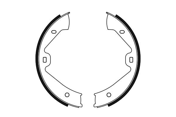 BOSCH 0986487755 Brake Shoe Set For Parking Brake Rear 30mm Width For VW Touareg