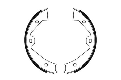 BOSCH 0986487755 Brake Shoe Set For Parking Brake Rear 30mm Width For VW Touareg