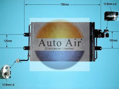 AUTO AIR 16-1032 Air Conditioning Condenser A/C Air Con Fits VW New Beetle