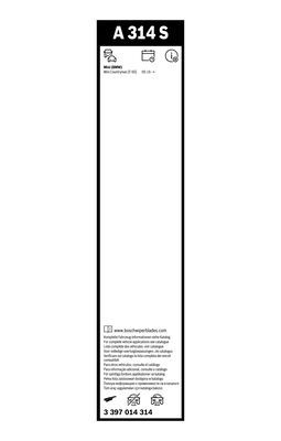 2 x BOSCH AEROTWIN A314S Flat Wiper Blades (Pair) 575/530mm Length Fits Mini