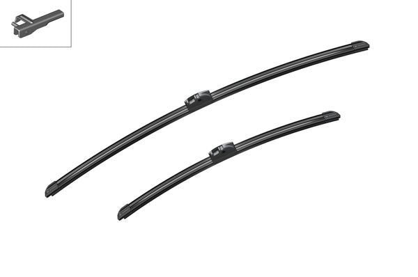 2 x BOSCH AEROTWIN A524S Flat Wiper Blades (Pair) 650/450mm Fits Alpina BMW