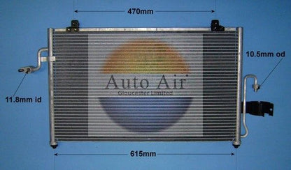 AUTO AIR 16-9764 Air Conditioning Condenser A/C Air Con Fits Daewoo Tacuma