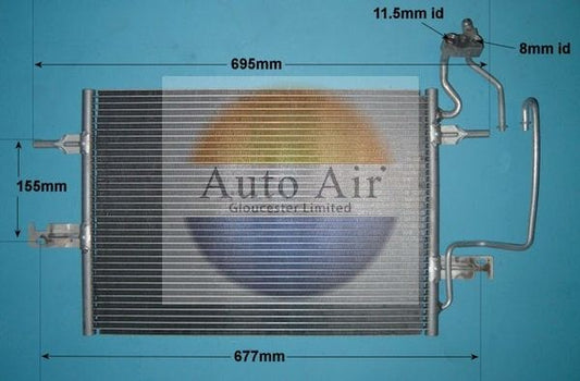 AUTO AIR 16-6214 Air Conditioning Condenser A/C Air Con For Vauxhall Meriva