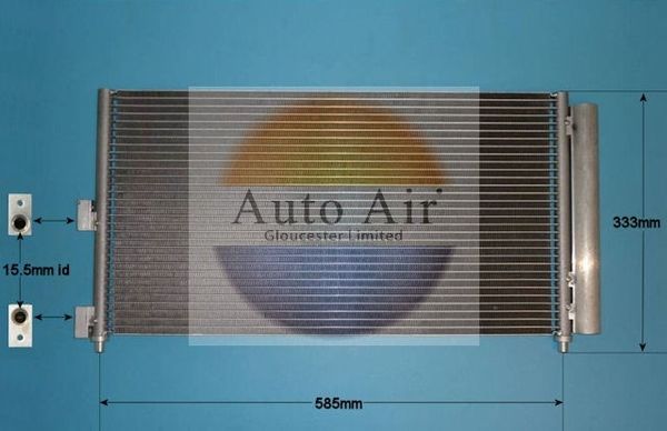AUTO AIR 16-1104 Air Condenser A/C Air Conditioning Fits Fiat Doblo Idea Punto