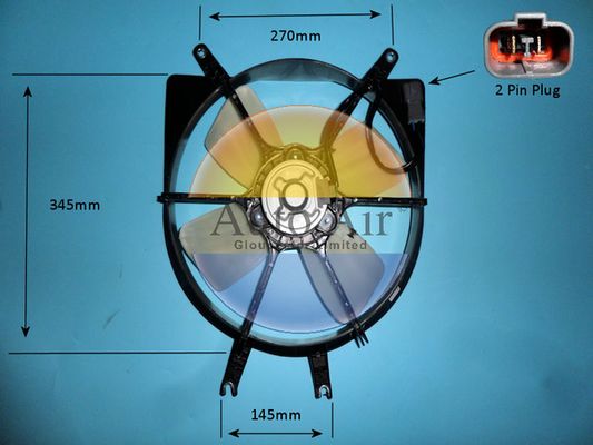 AUTO AIR 05-1386 Radiator Fan Electric Motor Centre Cooling Fits Honda Civic