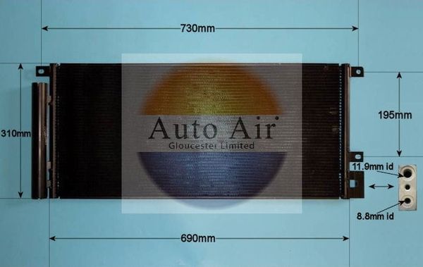 Auto Air 16-1430 A/C Air Con Condenser Air Conditioning Fits Chevrolet Vauxhall