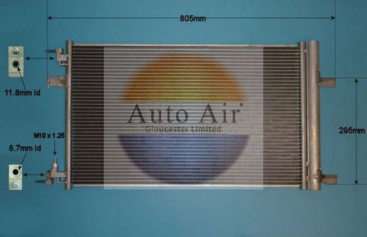 Auto Air 16-1361 A/C Condenser Air Conditioning Fits Chevrolet Opel Vauxhall