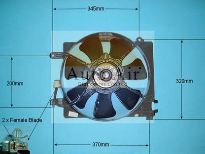 AUTO AIR 05-1130 Radiator Fan Electric Motor Centre Cooling Fits Daewoo Matiz
