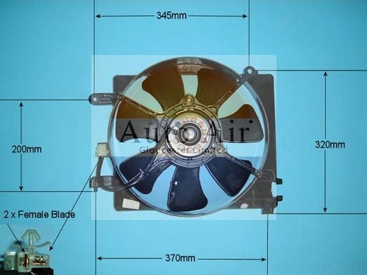 AUTO AIR 05-1130 Radiator Fan Electric Motor Centre Cooling Fits Daewoo Matiz