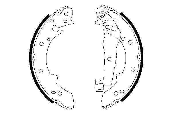 BOSCH 0986487013 Brake Shoe Set Rear 42mm Width Braking System Fits BMW 3 Series