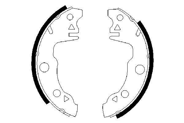 BOSCH 0986487020 Brake Shoe Set Rear Fits Citroën Peugeot Renault Talbot
