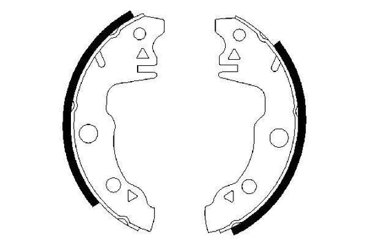 BOSCH 0986487020 Brake Shoe Set Rear Fits Citroën Peugeot Renault Talbot