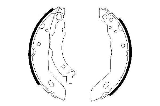 BOSCH 0986487084 Brake Shoe Set Rear 41.5mm Width Braking Fits Peugeot Renault