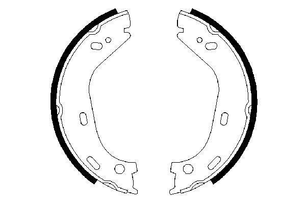 BOSCH 0986487126 Parking Brake Shoe Set Rear 25mm Width Fits Mercedes-Benz