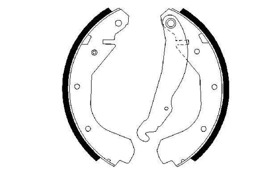 BOSCH 0986487199 Brake Shoe Set Rear 45mm Width Fits Bedford Opel Vauxhall