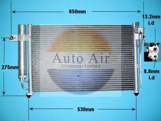 AUTO AIR 16-1056 Air Conditioning Condenser A/C Air Con Fits Hyundai Getz