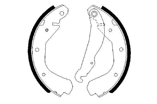 BOSCH 0986487213 Brake Shoe Set Rear 28mm Width Braking System For Opel Vauxhall