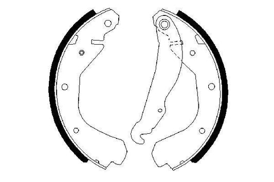 BOSCH 0986487213 Brake Shoe Set Rear 28mm Width Braking System For Opel Vauxhall