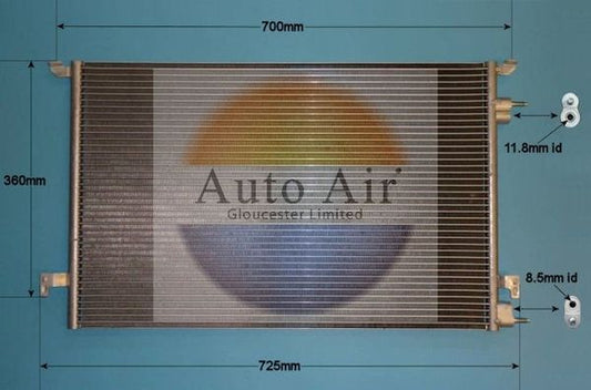 AUTO AIR 16-1241 Air Conditioning Condenser A/C Air Con Fits Fiat Vauxhall