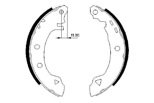 BOSCH 0986487295 Brake Shoe Set Rear 39mm Width Braking Fits Alfa Romeo Fiat