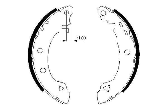 BOSCH 0986487295 Brake Shoe Set Rear 39mm Width Braking Fits Alfa Romeo Fiat