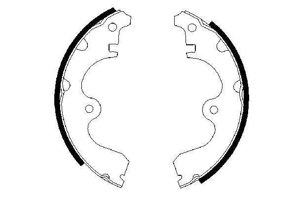 BOSCH 0986487298 Brake Shoe Set Rear 27.5mm Width For Toyota Corsa Cynos Starlet