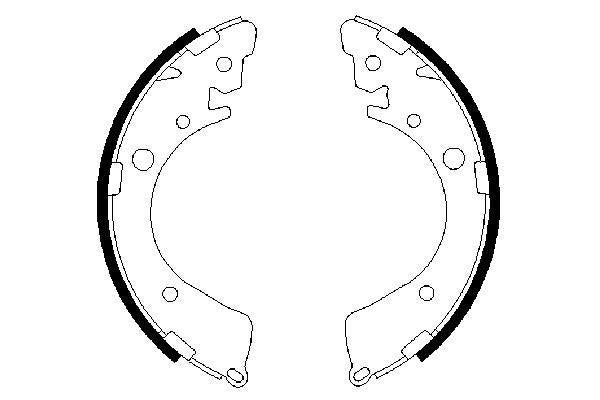BOSCH 0986487323 Brake Shoe Set Rear 37mm Width Fits Honda Accord Civic Logo