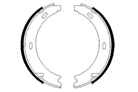 BOSCH 0986487344 Parking Brake Shoe Set Rear Fits Mercedes-Benz E-Class S-Class