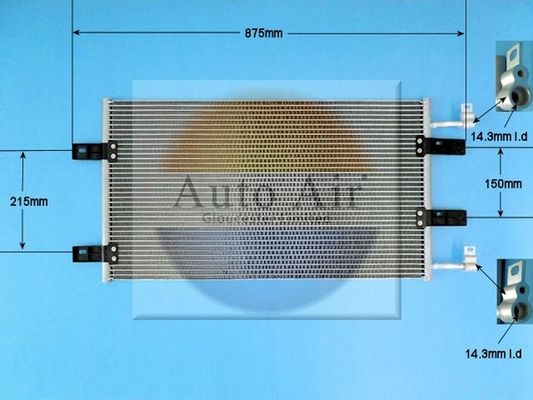 AUTO AIR 16-1380 Air Conditioning Condenser Fits Nissan Renault Vauxhall