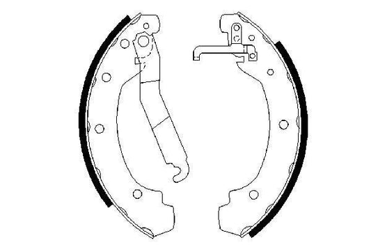 BOSCH 0986487389 Brake Shoe Set Rear 66mm Width Braking Replacement Fits VW
